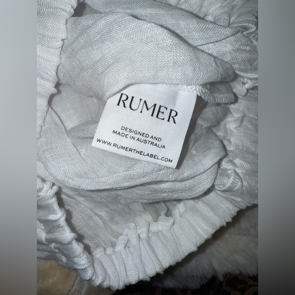 White Linen Crop Top Rumer - Picture 13 of 14